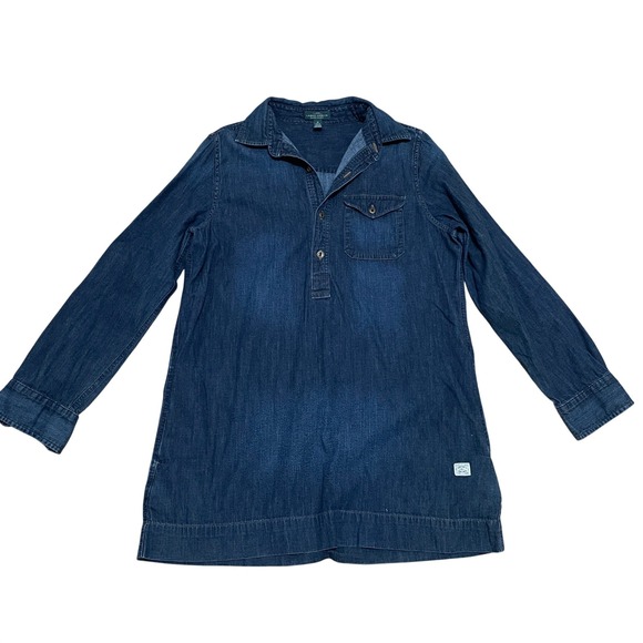 Ralph Lauren Tops - LRL Ralph Lauren Jeans Co Denim Dark wash Tunic Dress Shirt Long Sleeve Womens M